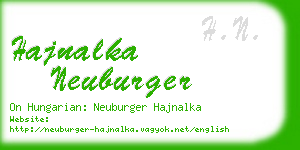 hajnalka neuburger business card